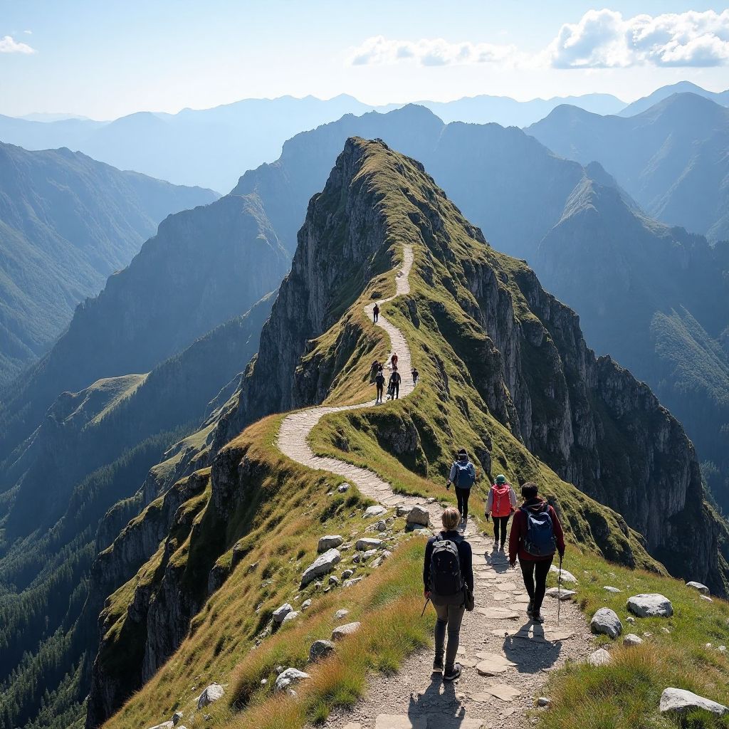 Ridge hiking
