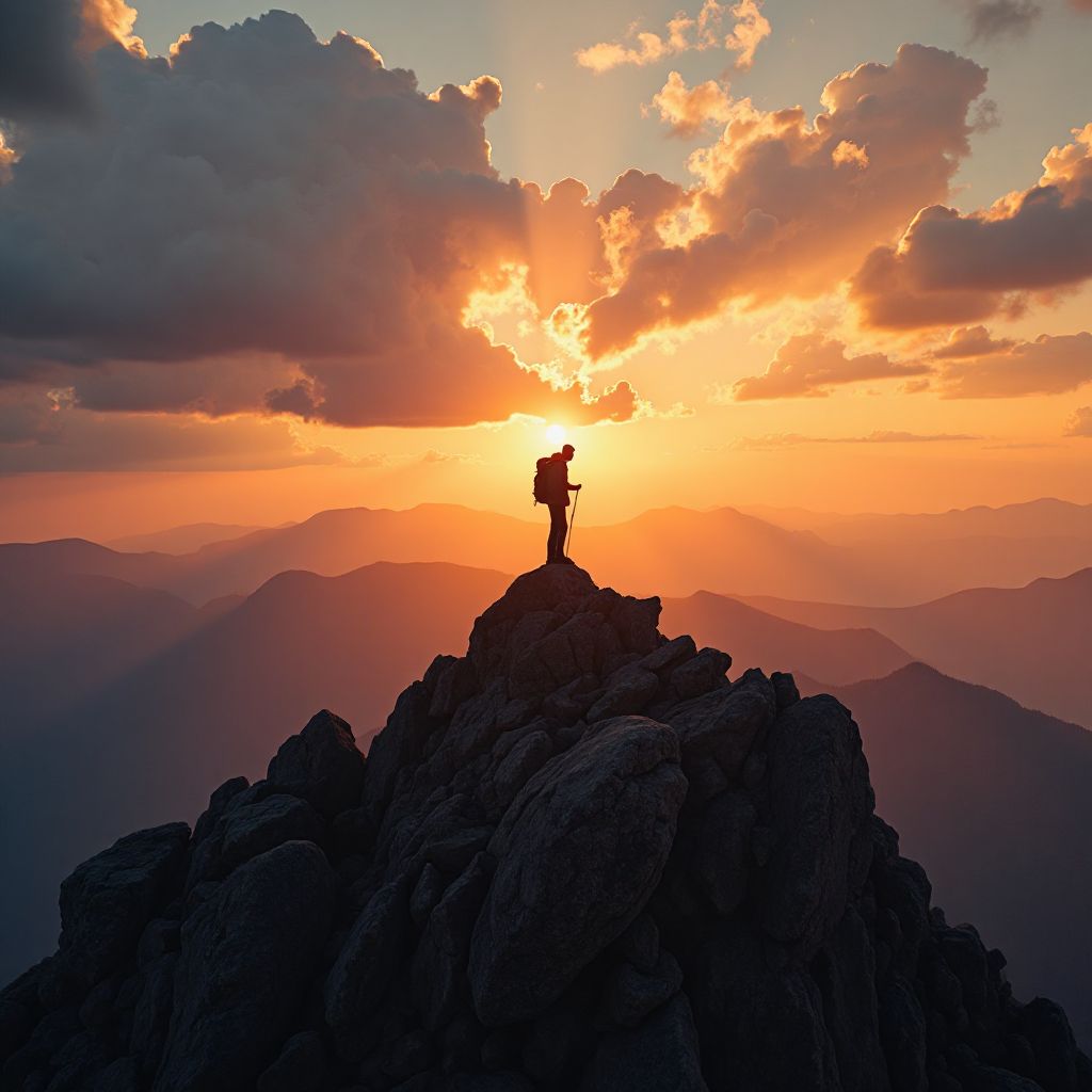 Mountain sunset